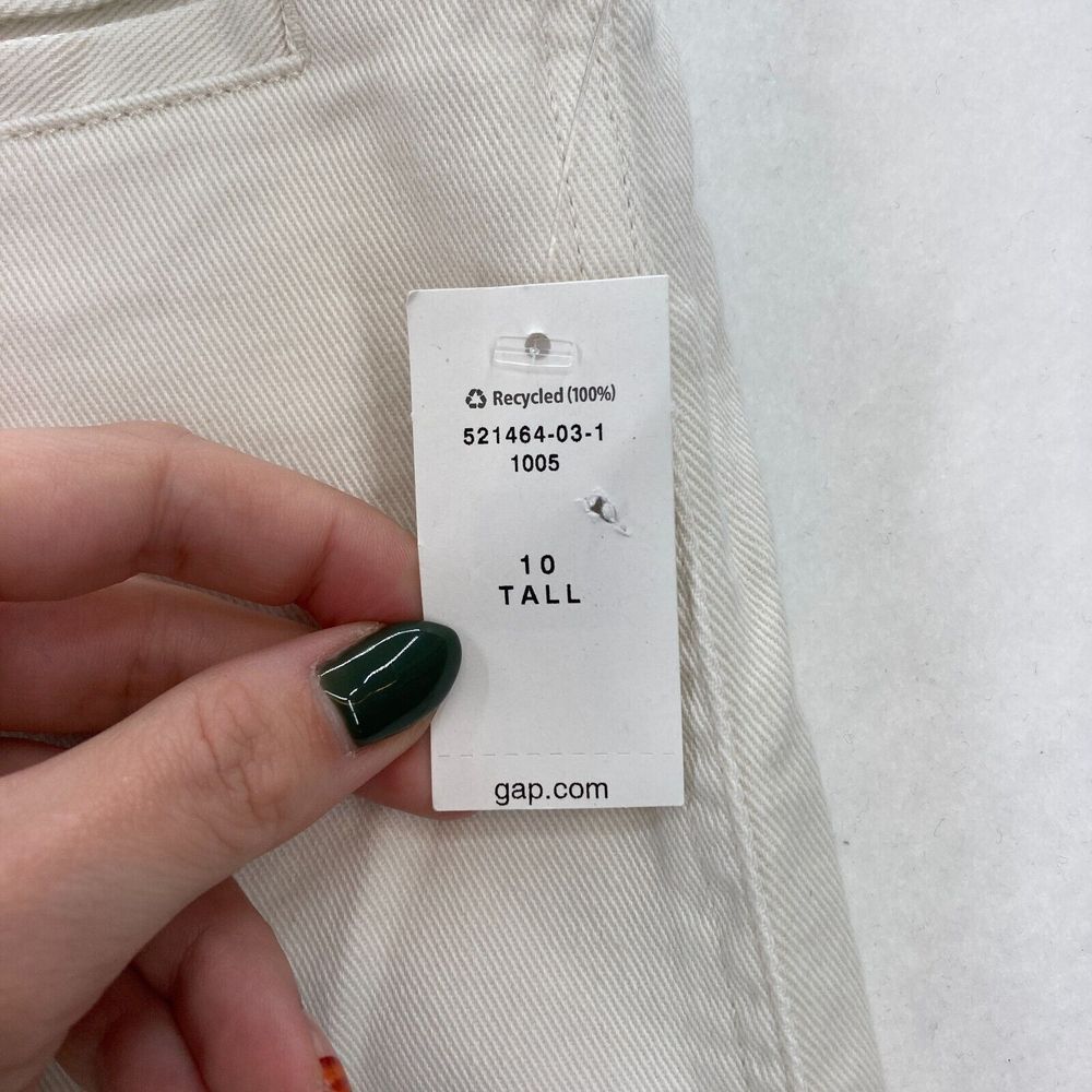 GAP Cream Wide Leg Crop Pants. 10 Tall - Picture 4 of 15